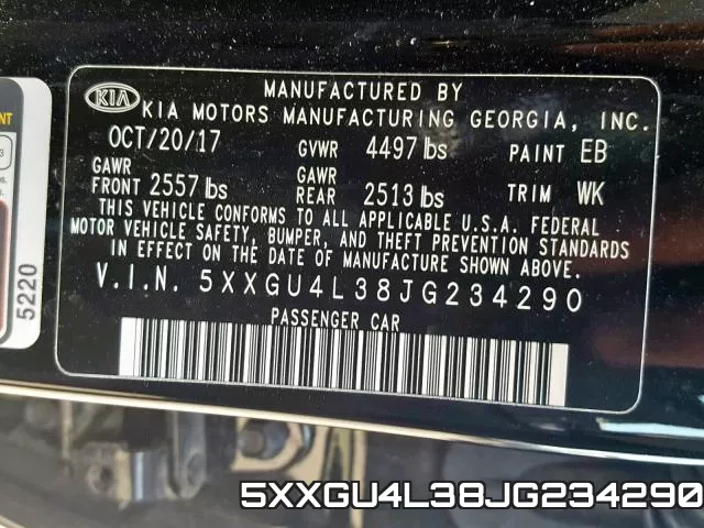 5XXGU4L38JG234290 фото 2