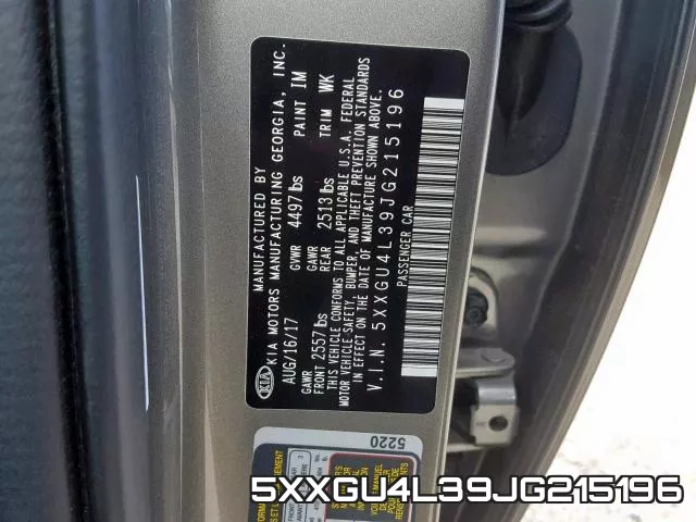 5XXGU4L39JG215196 фото 2