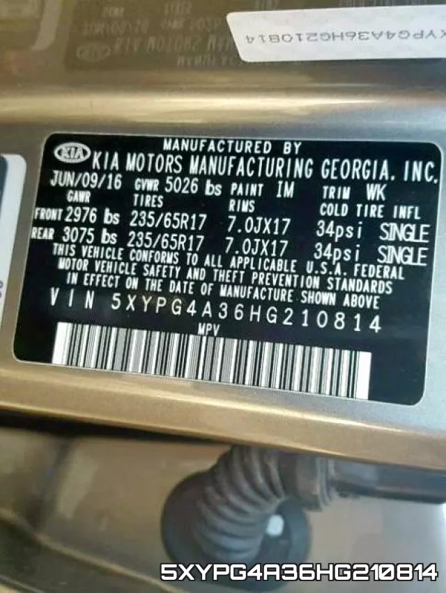 5XYPG4A36HG210814 фото 2