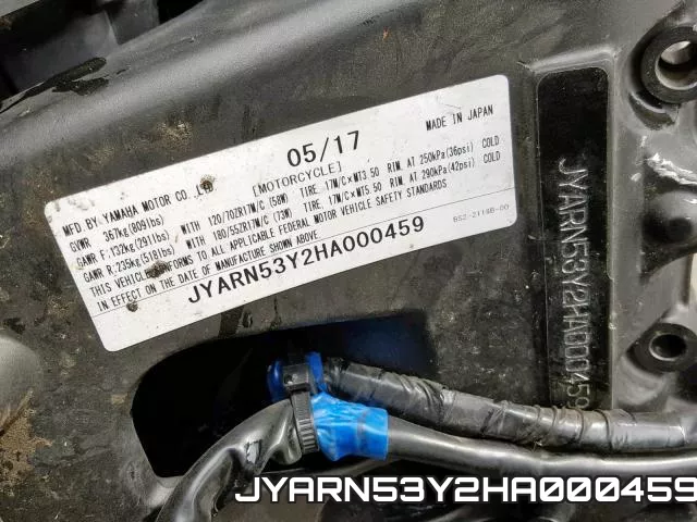 JYARN53Y2HA000459 фото 2