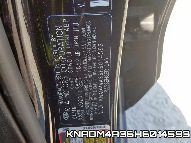 KNADM4A36H6014593 фото 2