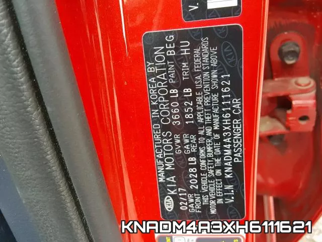 KNADM4A3XH6111621 фото 2