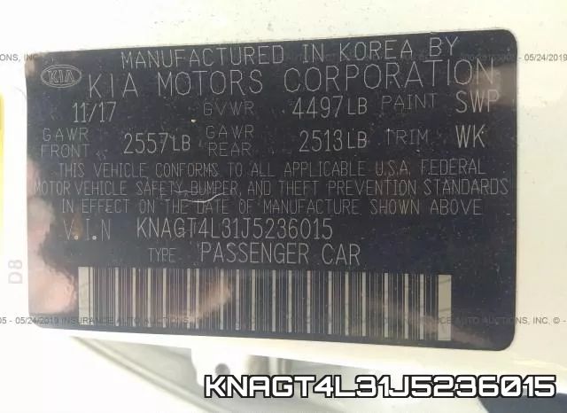 KNAGT4L31J5236015 фото 10