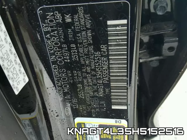 KNAGT4L35H5152516 фото 2