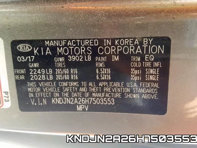 KNDJN2A26H7503553 фото 2