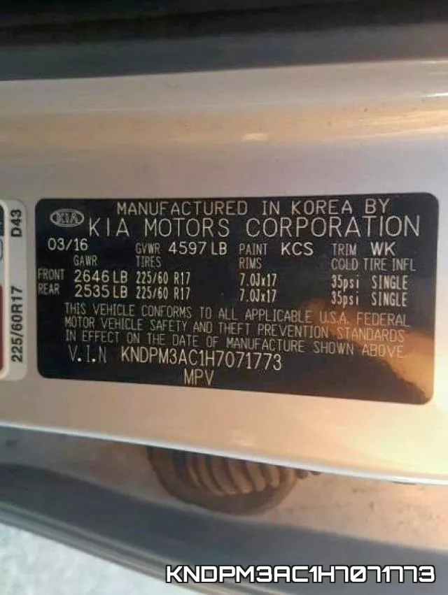 KNDPM3AC1H7071773 фото 2