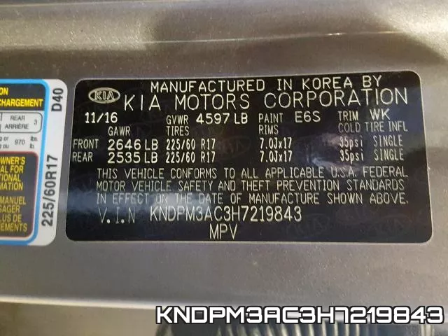 KNDPM3AC3H7219843 фото 2