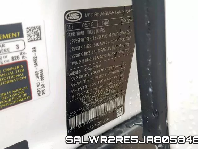 SALWR2RE5JA805846 фото 2