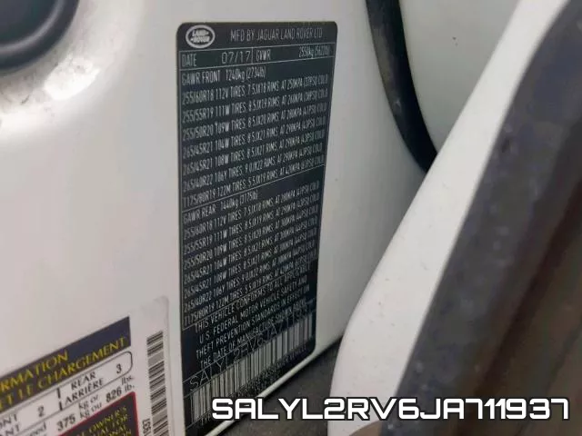 SALYL2RV6JA711937 фото 2