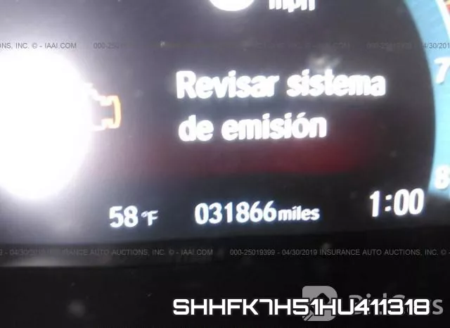 SHHFK7H51HU411318 фото 8