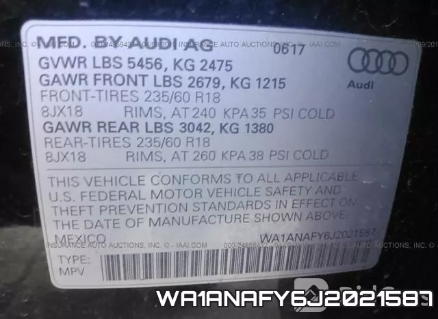 WA1ANAFY6J2021587 фото 10