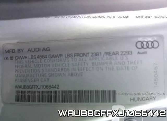 WAUB8GFFXJ1066442 фото 9