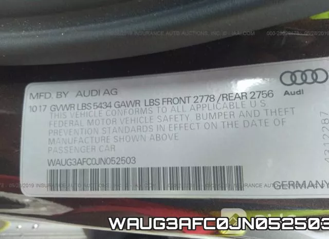 WAUG3AFC0JN052503 фото 10