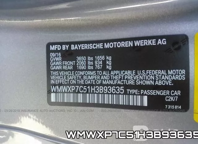 WMWXP7C51H3B93635 фото 10