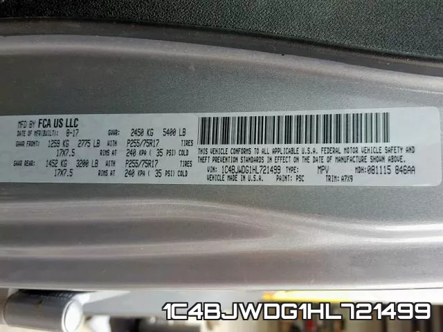 1C4BJWDG1HL721499 фото 2