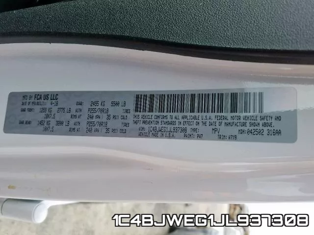 1C4BJWEG1JL937308 фото 2