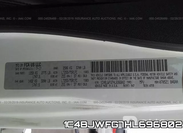 1C4BJWFG7HL696802 фото 10