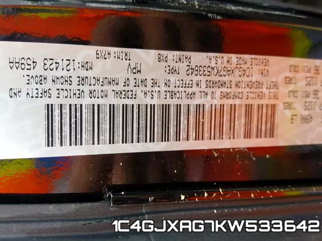 1C4GJXAG7KW533642 фото 2