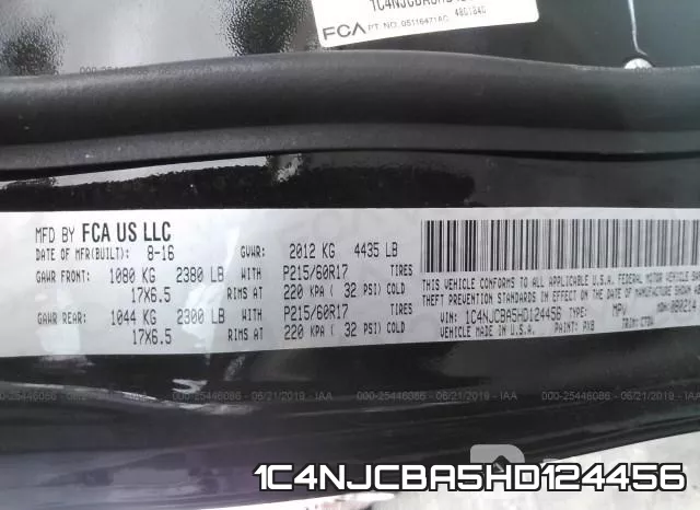 1C4NJCBA5HD124456 фото 10