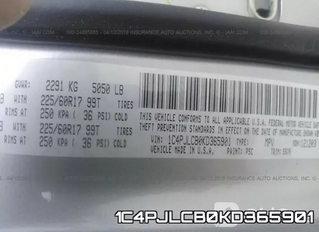 1C4PJLCB0KD365901 фото 10