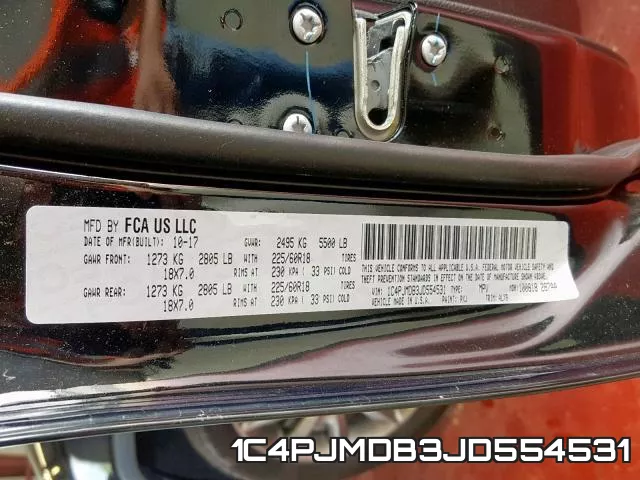 1C4PJMDB3JD554531 фото 2