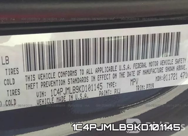 1C4PJMLB9KD101145 фото 10