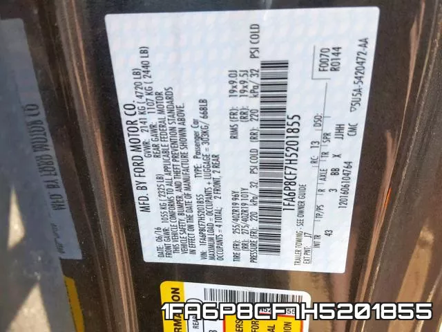 1FA6P8CF7H5201855 фото 2