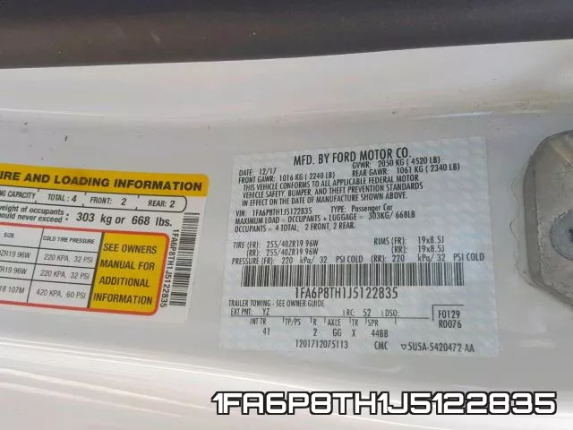 1FA6P8TH1J5122835 фото 2