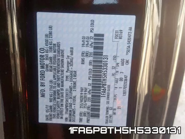 1FA6P8TH5H5330131 фото 2