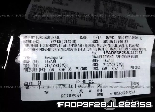 1FADP3F28JL222153 фото 10