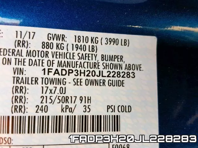 1FADP3H20JL228283 фото 2