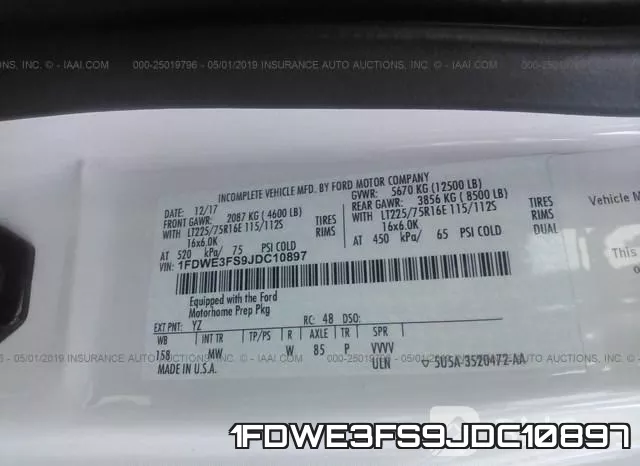 1FDWE3FS9JDC10897 фото 10
