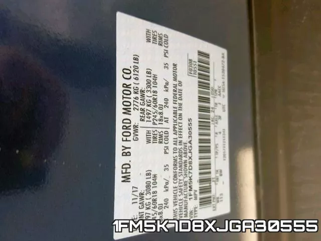 1FM5K7D8XJGA30555 фото 2