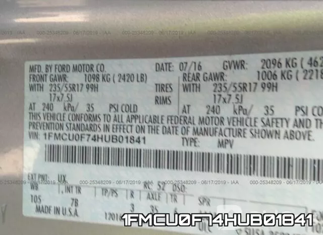 1FMCU0F74HUB01841 фото 10