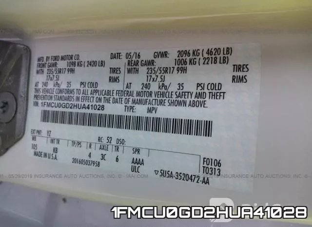 1FMCU0GD2HUA41028 фото 10