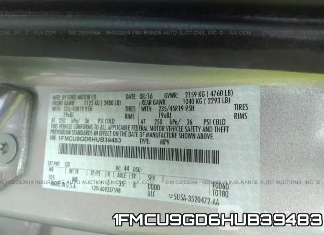 1FMCU9GD6HUB39483 фото 10