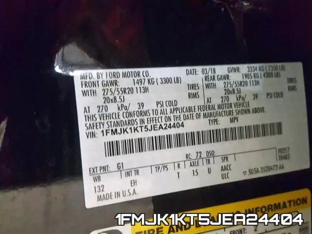 1FMJK1KT5JEA24404 фото 2