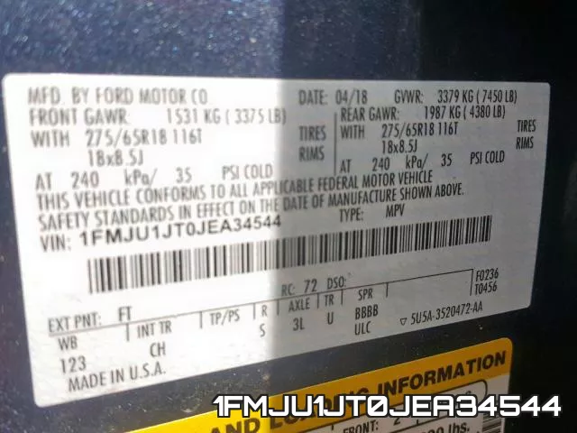 1FMJU1JT0JEA34544 фото 2