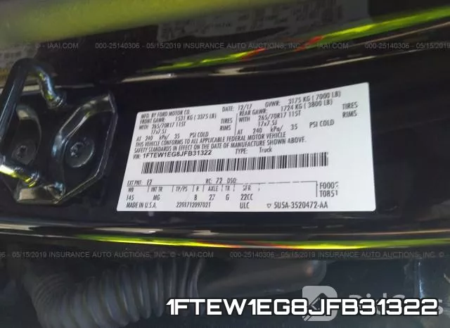1FTEW1EG8JFB31322 фото 10
