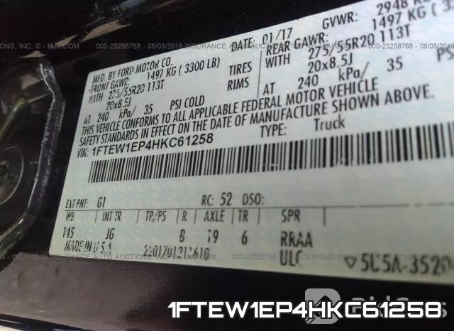 1FTEW1EP4HKC61258 фото 10