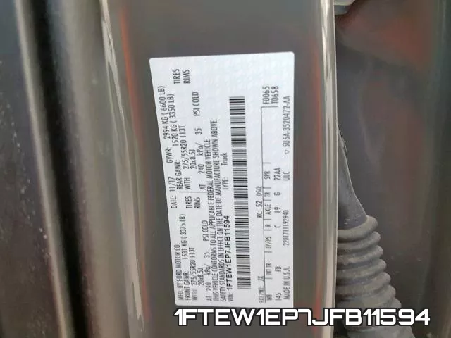 1FTEW1EP7JFB11594 фото 2