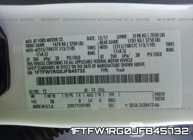 1FTFW1RG0JFB45732 фото 10