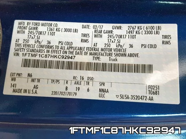 1FTMF1C87HKC92947 фото 2