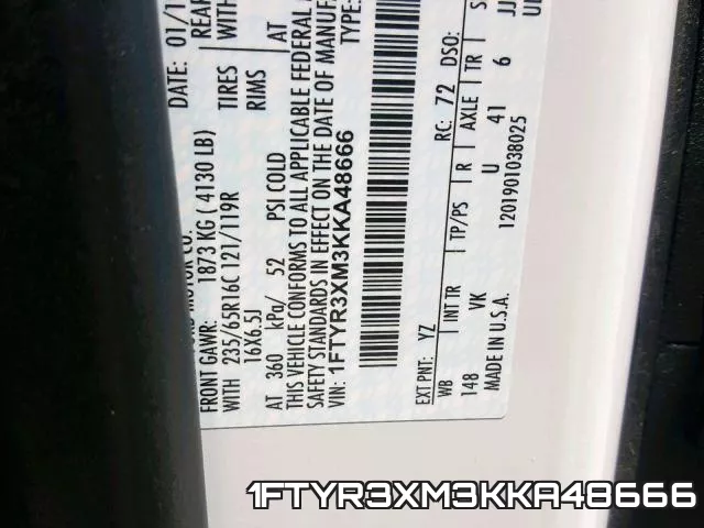 1FTYR3XM3KKA48666 фото 2