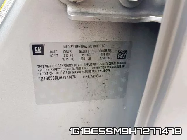 1G1BC5SM9H7277478 фото 2