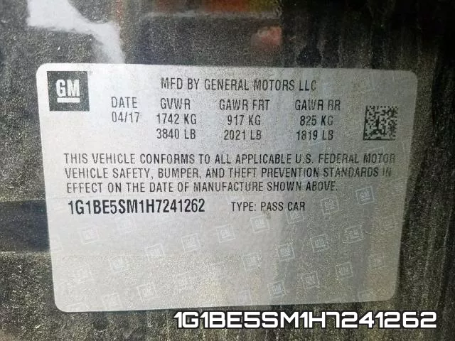 1G1BE5SM1H7241262 фото 2