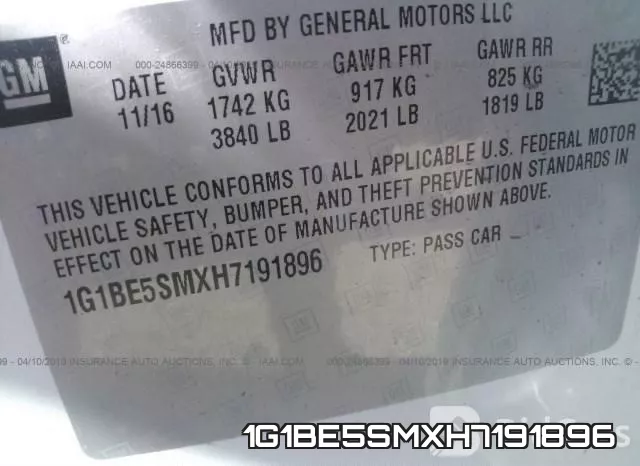1G1BE5SMXH7191896 фото 10