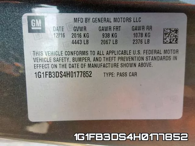1G1FB3DS4H0177852 фото 2