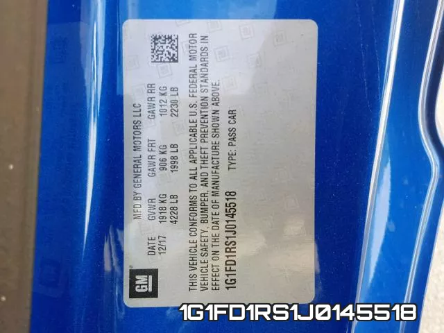 1G1FD1RS1J0145518 фото 2