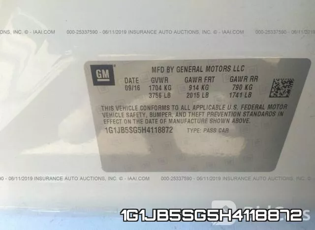 1G1JB5SG5H4118872 фото 10